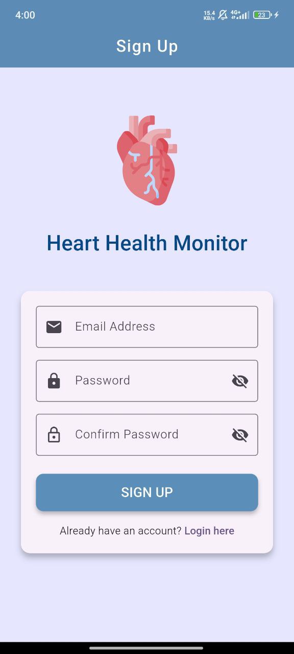 Registration screen